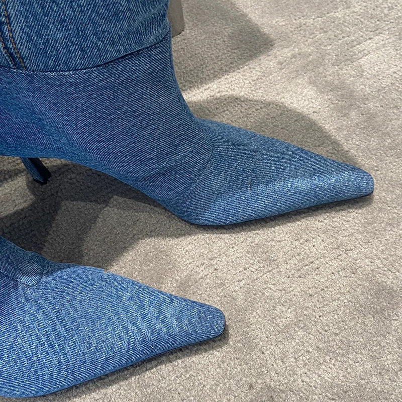 Denim Boots