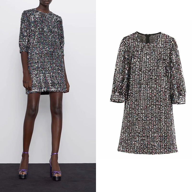 Sequined Mini Dress