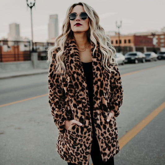 Leopard Faux Fur Jacket