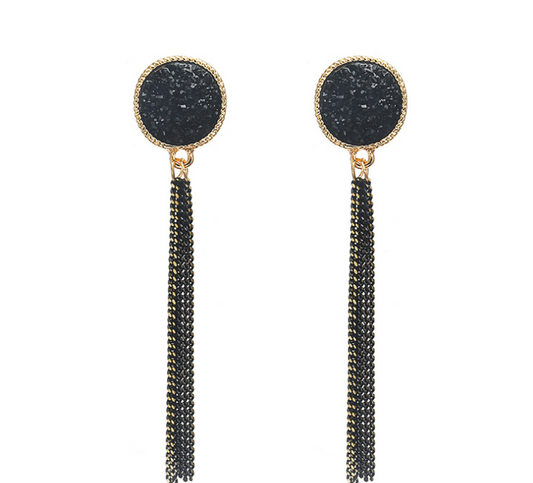 Geometric Tassel Earrings