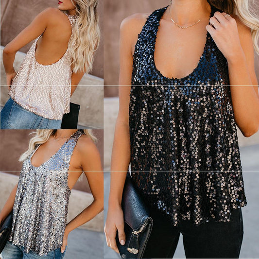 Sequined Camisole Top