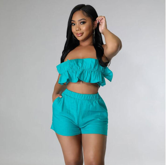 Tube Top Shorts Romper