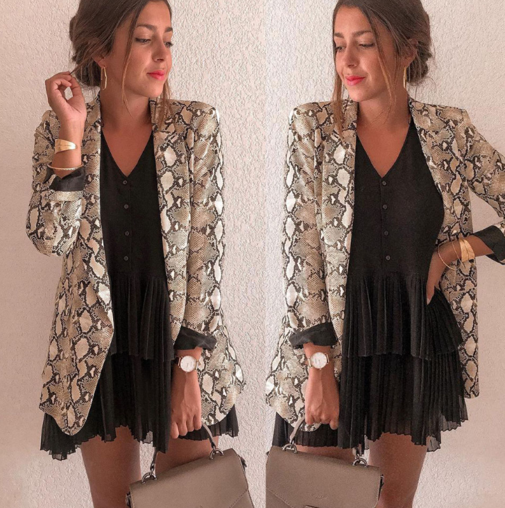 Snake Print Blazer