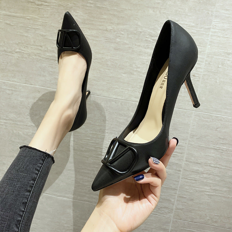 Pointed V Stiletto Heels
