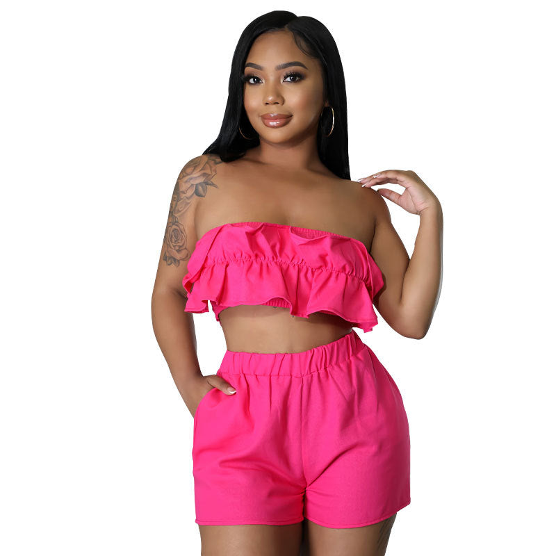 Tube Top Shorts Romper
