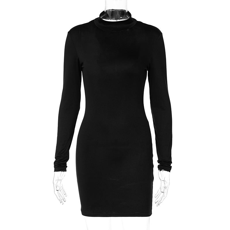 Backless Long Sleeve Dress