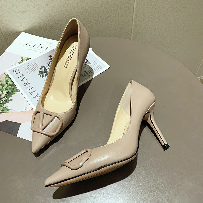 Pointed V Stiletto Heels