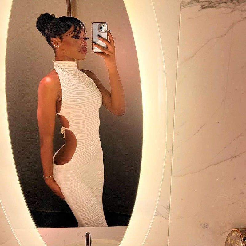 Backless Halter Dress