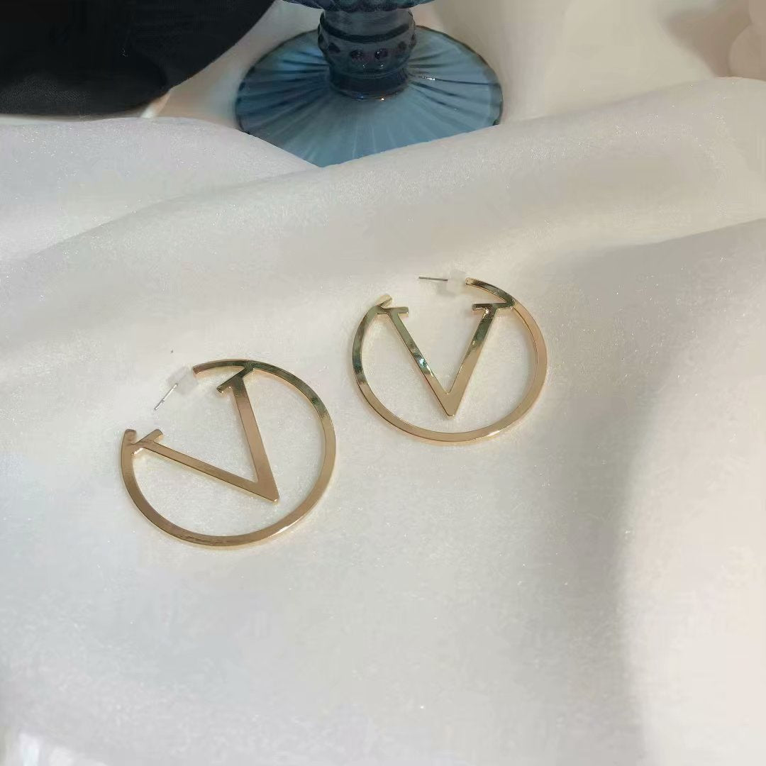 V Hoop Earrings