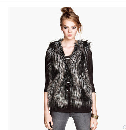 Three-Color Fur Faux Vest