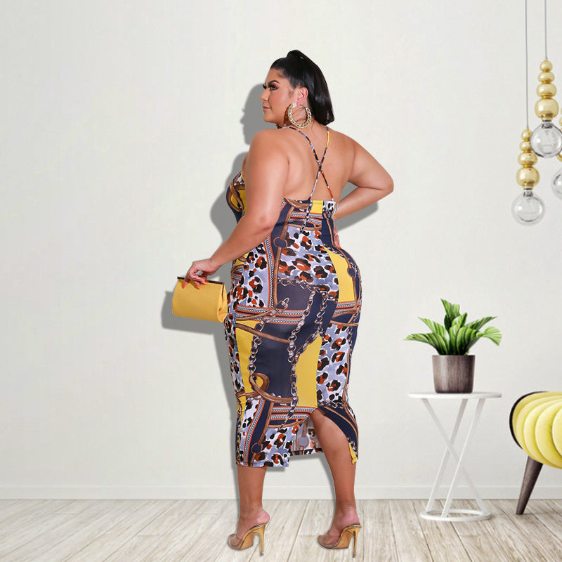 Printed Midi Dress