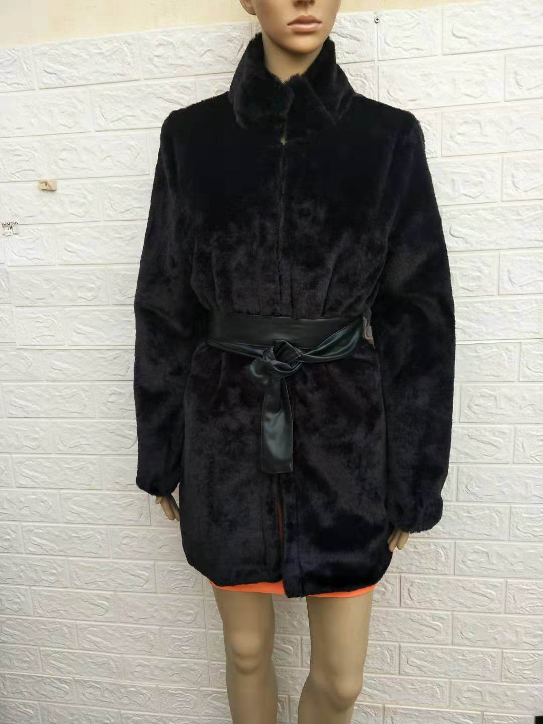 Faux Mink Fur Coat