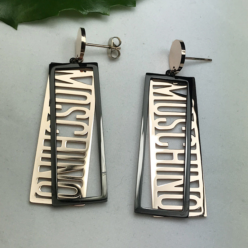 Letter Pendent Earrings