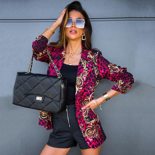 Lapel Printed Blazer
