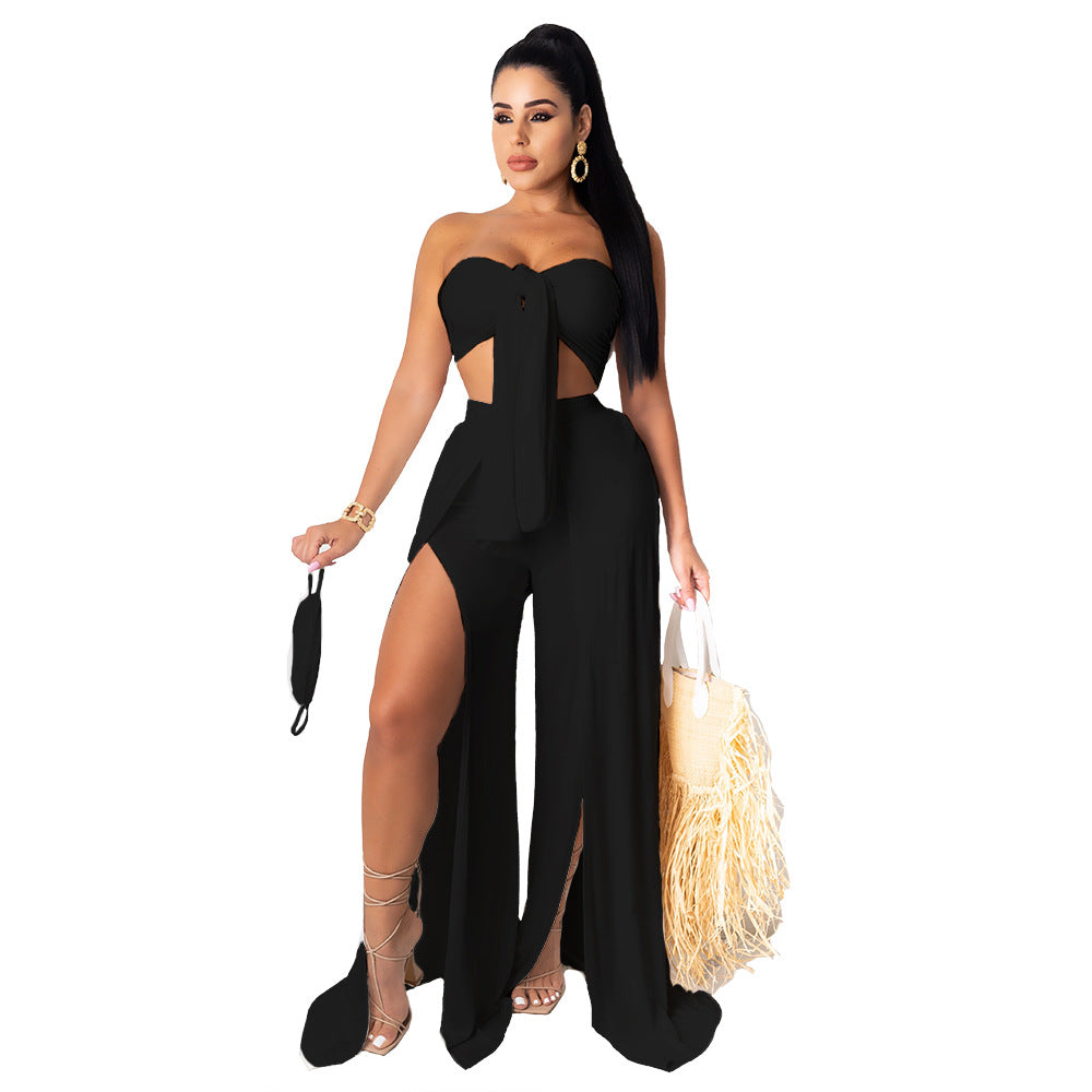 Tie Front Pants Set