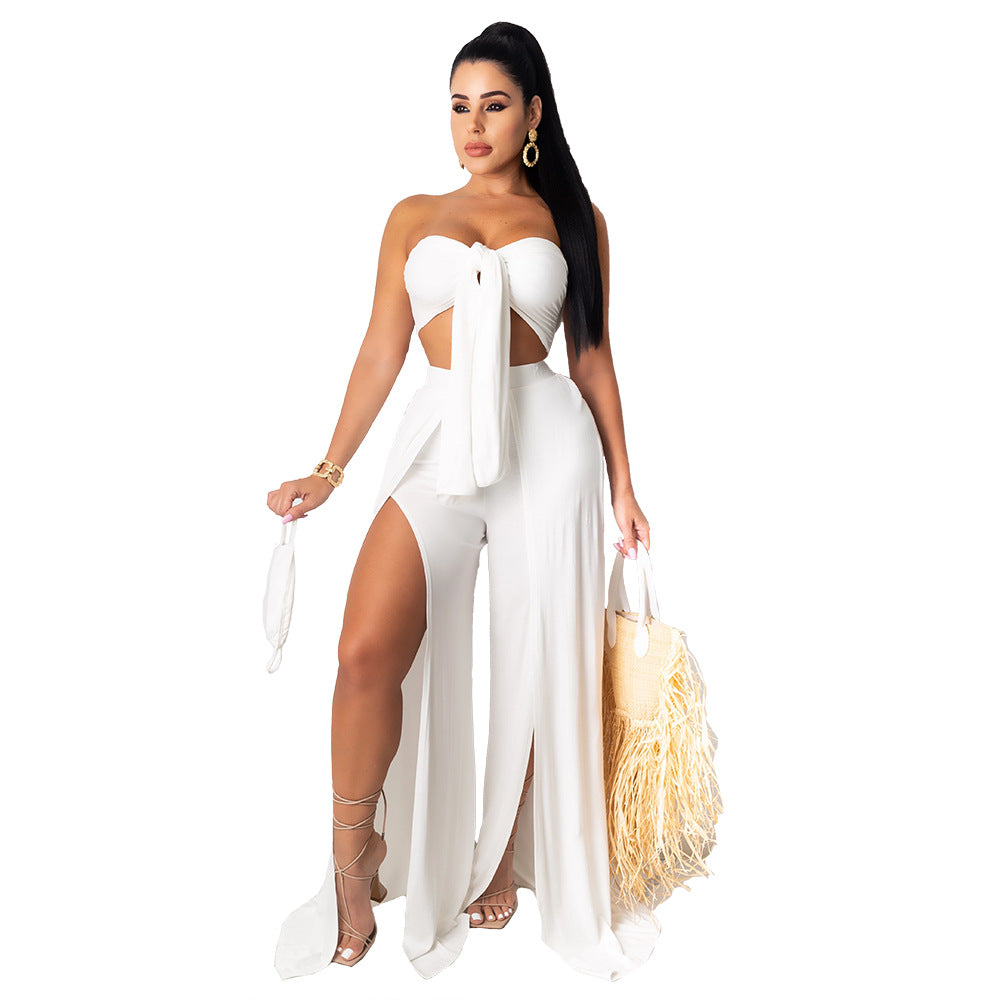 Tie Front Pants Set