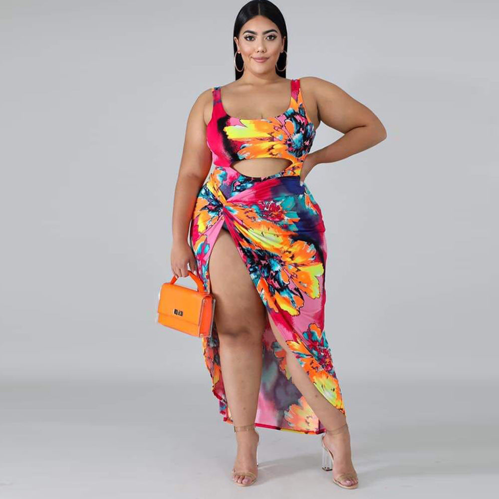 One-Piece Swim Skirt Set