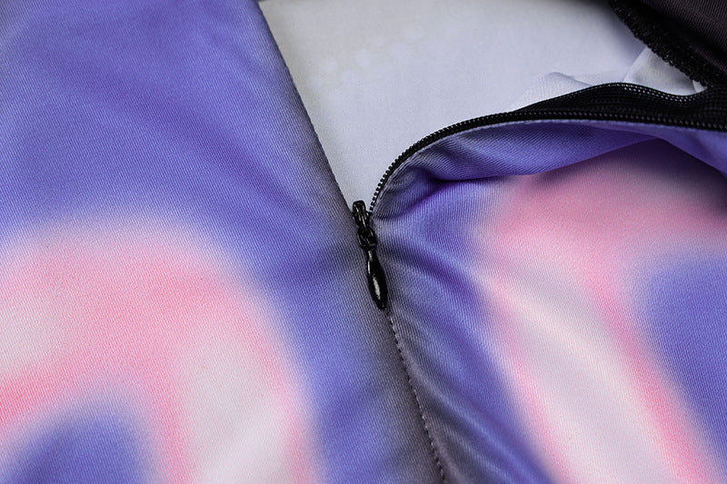 Long-Sleeved Body Print Jumpsuit