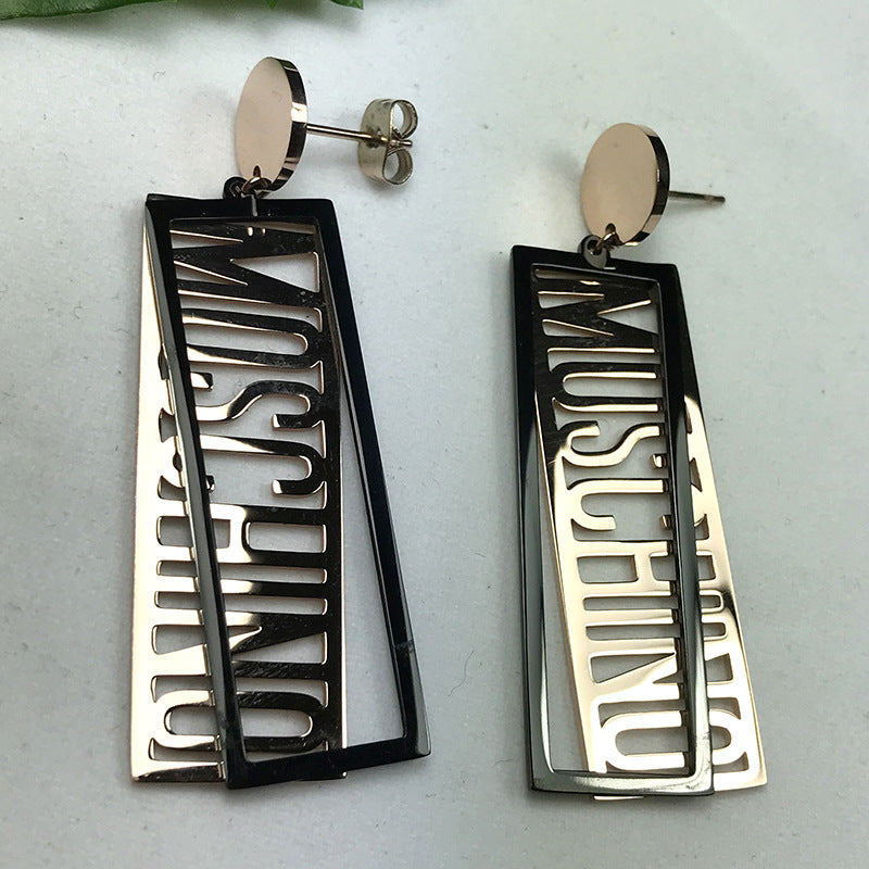 Letter Pendent Earrings