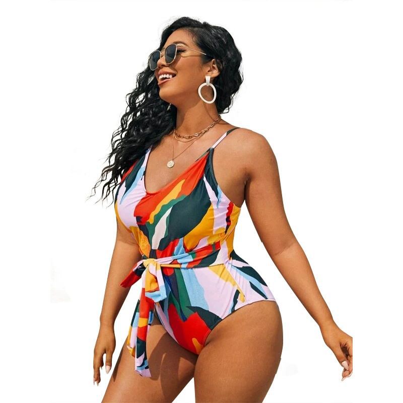 One Piece Colorful Swimsuit