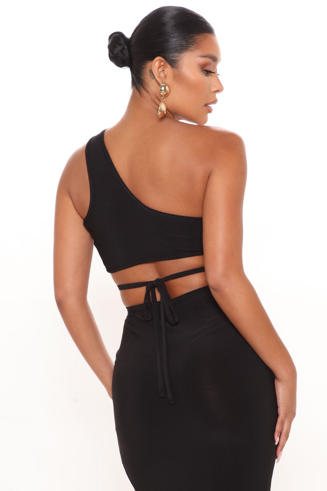 One Shoulder Skirt Set