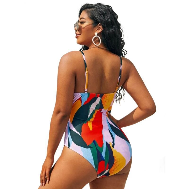 One Piece Colorful Swimsuit