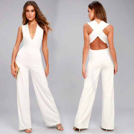V-Neck Jumpsuit