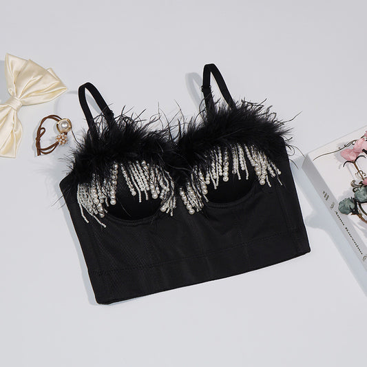 Feather Corset Top