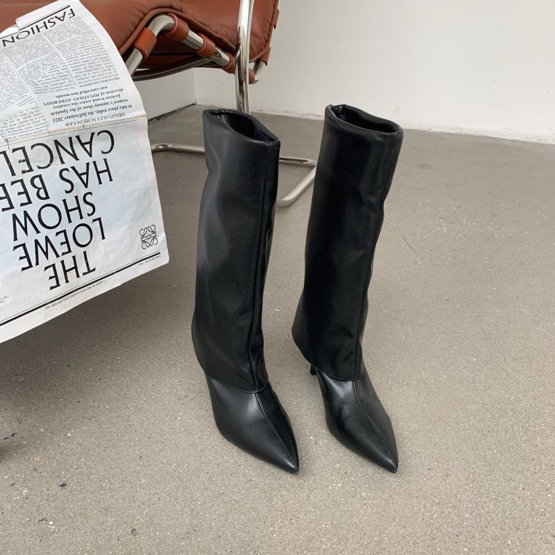 Cuffed Leather Boots