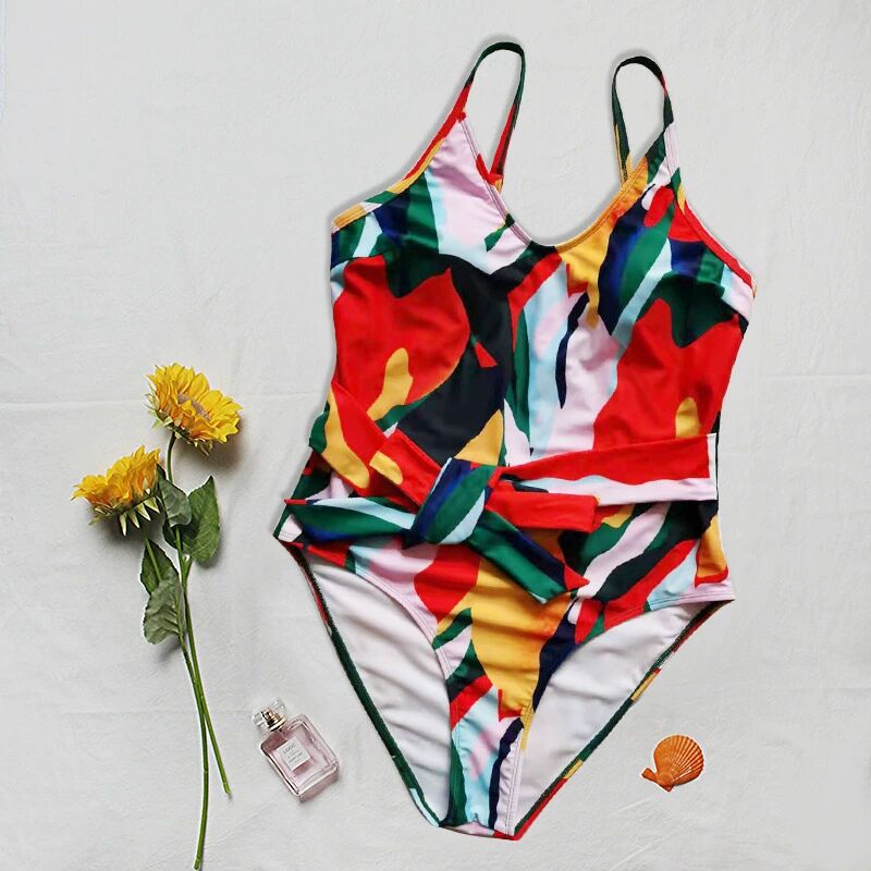 One Piece Colorful Swimsuit