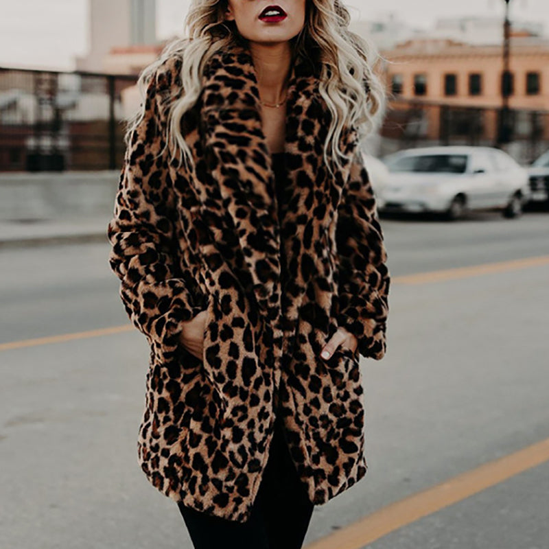 Leopard Faux Fur Jacket