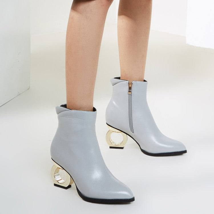 Ring Heel Ankle Boots