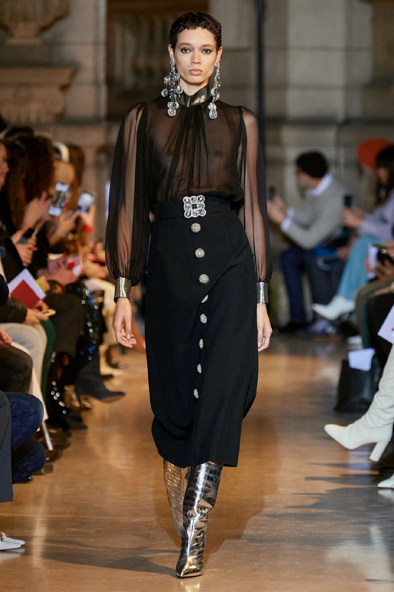 Croc Stiletto Knee Boots