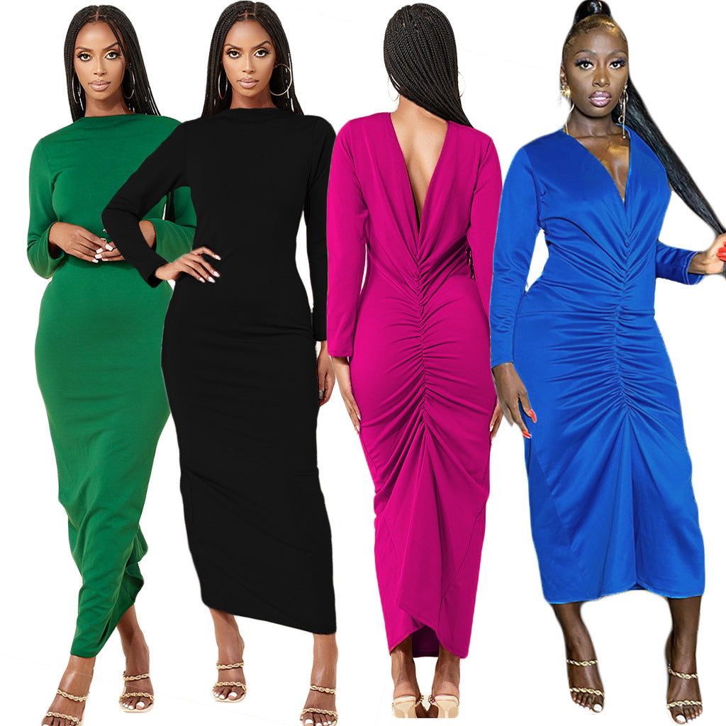 Long Sleeve Maxi Bodycon Dress