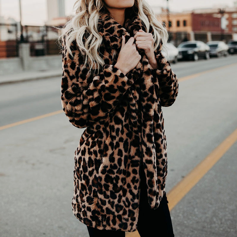 Leopard Faux Fur Jacket