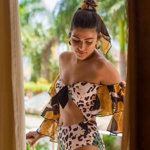 Ruffle Sleeves Swimsuit