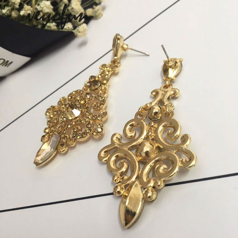 Rhinestone Chandelier Earrings