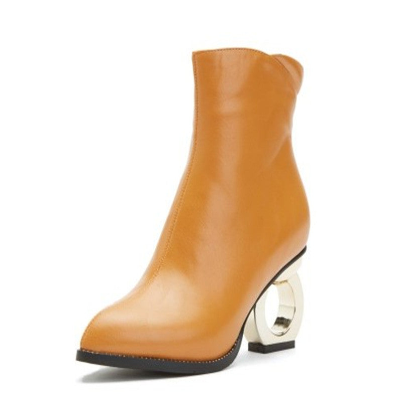 Ring Heel Ankle Boots