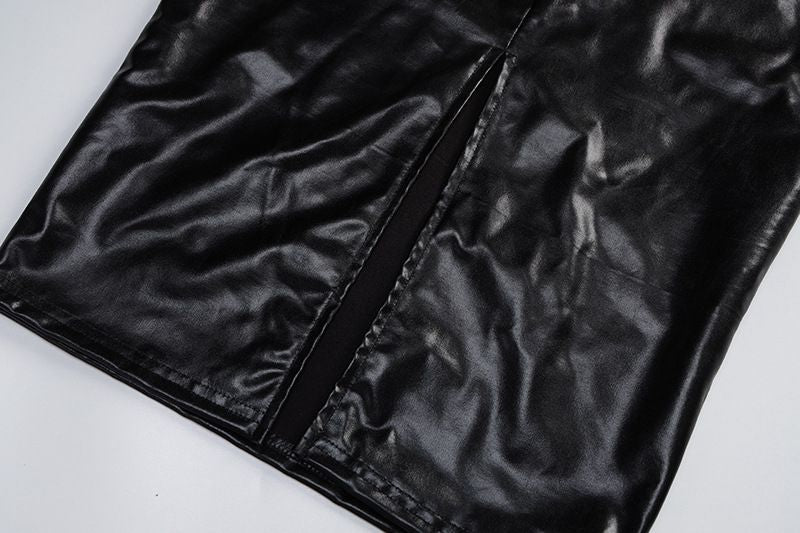 Backless Leather Dress