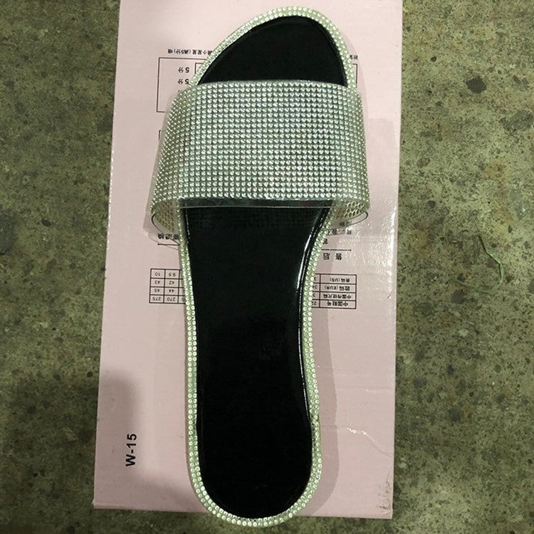 Rhinestone Flat Sandals