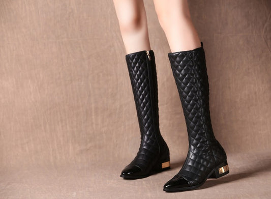 Quilted Riding Boots