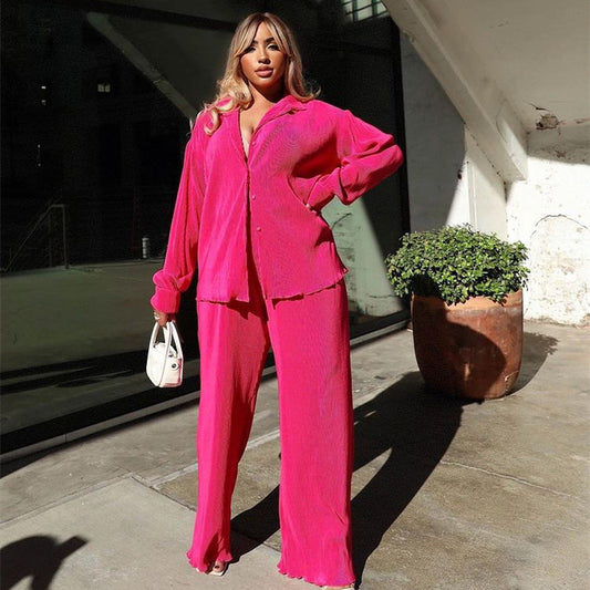 Pleated Pants Set