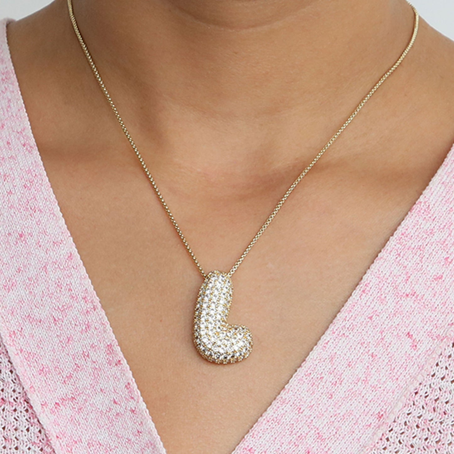 Bubble Initial Necklace