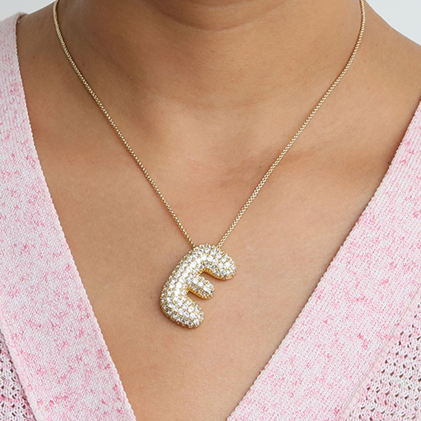 Bubble Initial Necklace