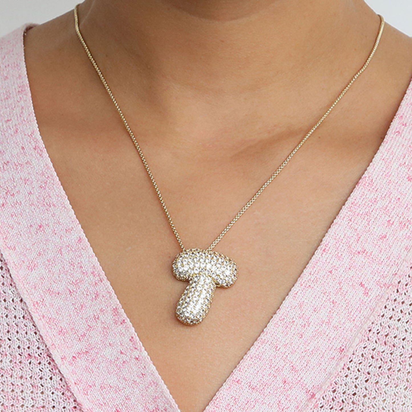 Bubble Initial Necklace