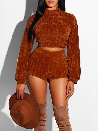 Corduroy Shorts Set