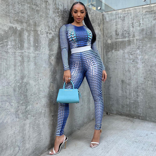 Polka Dot Printed Two-Piece Set