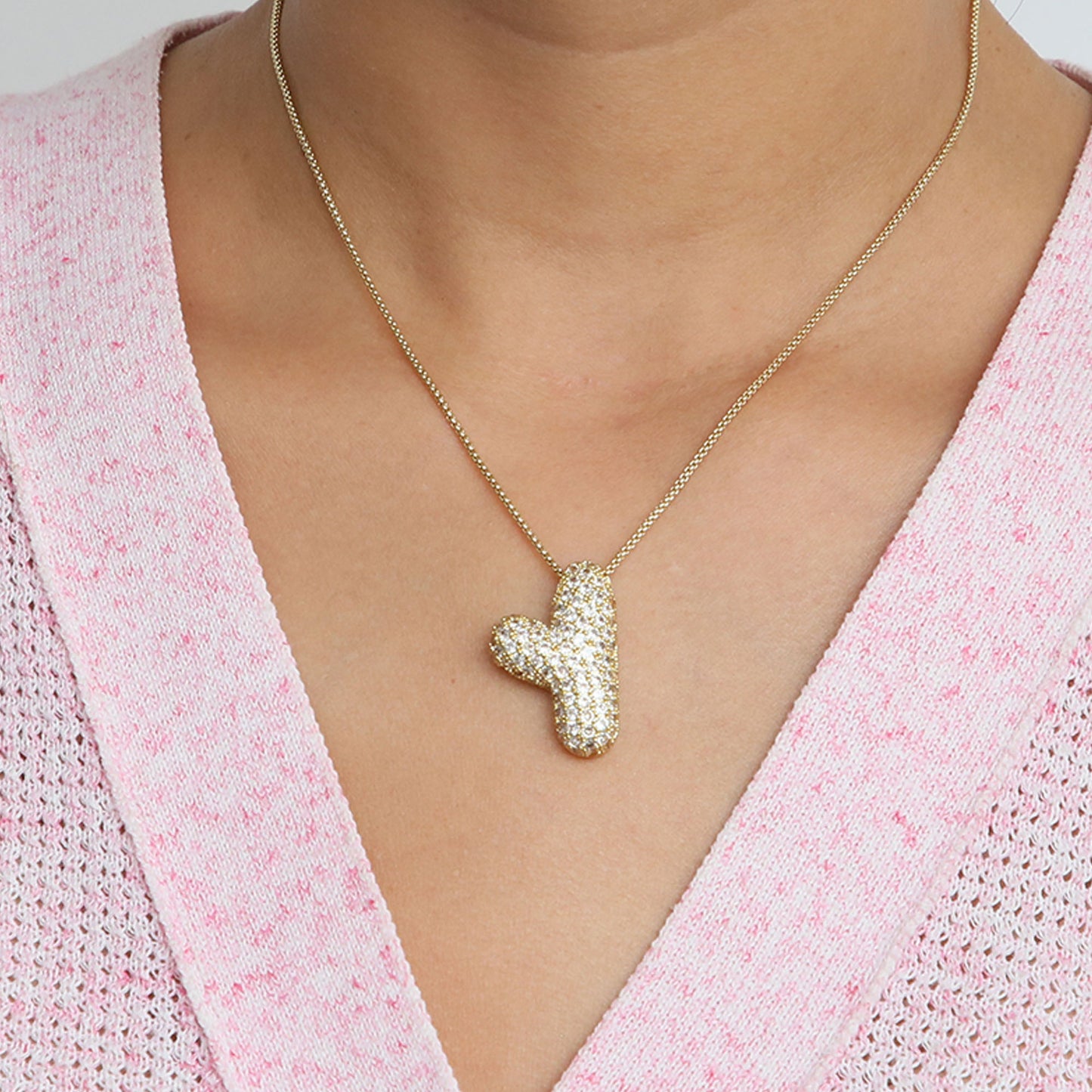 Bubble Initial Necklace