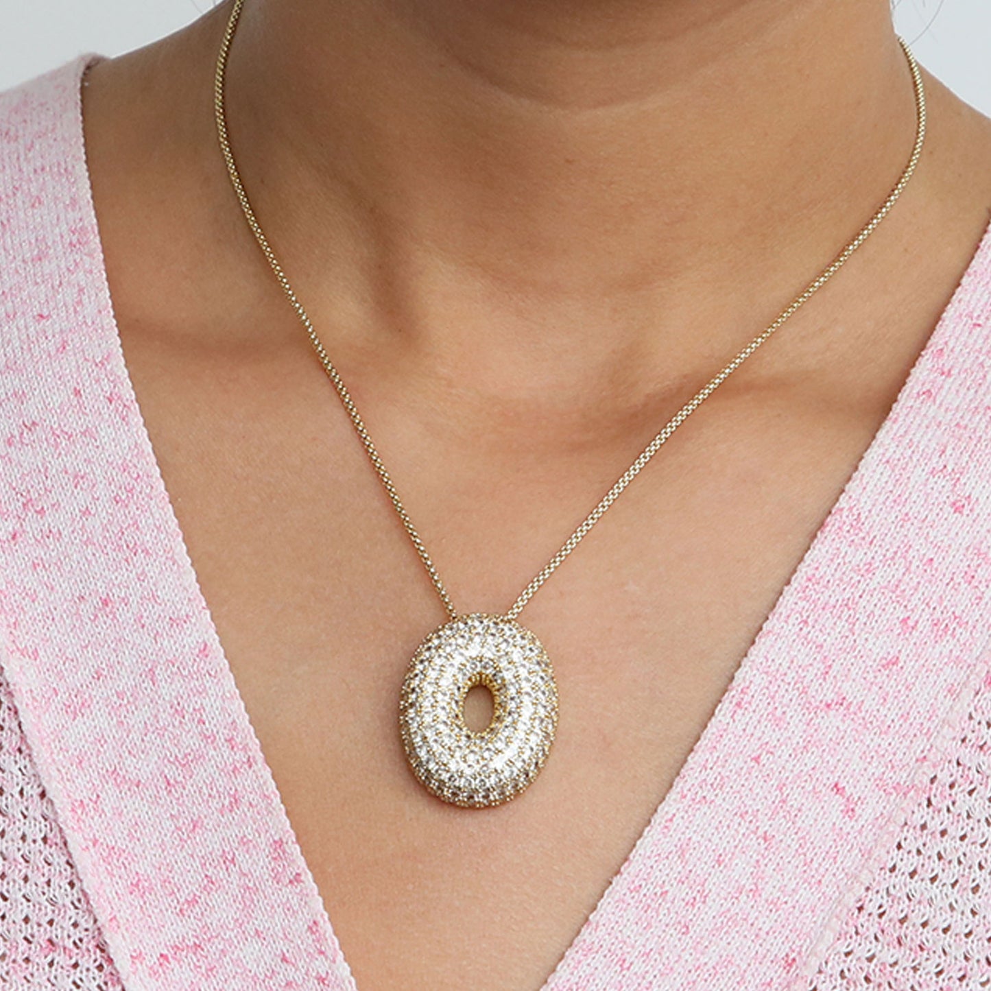 Bubble Initial Necklace