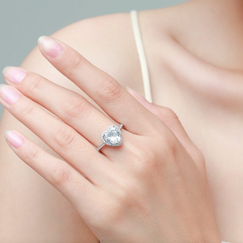 Crystal Heart Ring